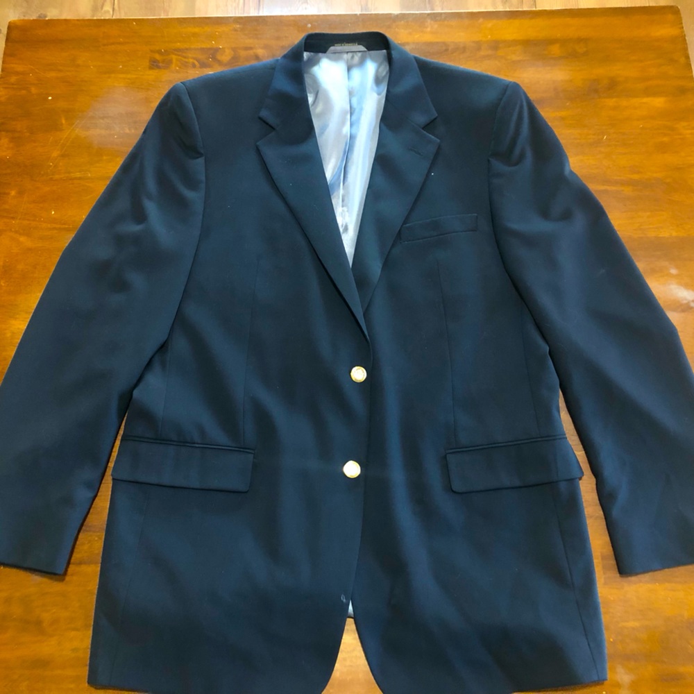 Petrocelli Navy Wool Blazer 46XL